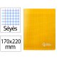 Cahier piqure liderpapel couverture pp 170x220mm 96p   seyes coloris jaune