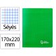 Cahier piqure liderpapel couverture pp 170x220mm 96p   seyes coloris vert