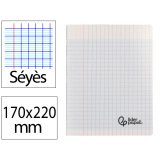Cahier piqure liderpapel couverture pp 170x220mm 96p   seyes incolore