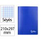 Cahier piqure liderpapel couverture pp 210x297mm 96p   seyes coloris bleu