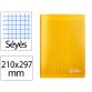 Cahier piqure liderpapel couverture pp 210x297mm 96p   seyes coloris jaune