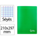 Cahier piqure liderpapel couverture pp 210x297mm 96p   seyes coloris vert