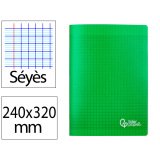 Cahier piqure liderpapel couverture pp 240x320mm 48p   seyes coloris vert