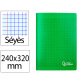 Cahier piqure liderpapel couverture pp 240x320mm 48p   seyes coloris vert