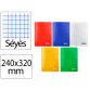 Cahier piqure liderpapel couverture pp 240x320mm 96p   seyes coloris assortis lot 10 unites