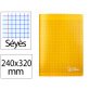 Cahier piqure liderpapel couverture pp 240x320mm 96p   seyes coloris jaune