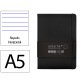 Carnet fermeture elastique antartik notes couverture     rigide a5 ligne 100 feuilles  80gr fsc coloris noir