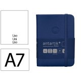 Carnet fermeture elastique antartik notes couverture     rigide a7 papier uni ivoire 80feuilles 80gr fsc bleu marine
