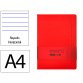 Carnet fermeture elastique antartik notes couverture     rigide a4 ligne 100 feuilles  80gr fsc coloris rouge