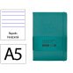 Carnet fermeture elastique antartik notes couverture     rigide a5 ligne 100 feuilles  80gr fsc coloris vert paon