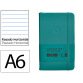 Carnet fermeture elastique antartik notes couverture     rigide a6 ligne 100 feuilles  80gr fsc coloris vert paon
