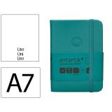 Carnet fermeture elastique antartik notes couverture     rigide a7 papier uni ivoire 80feuilles 80gr fsc vert paon