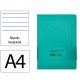 Carnet fermeture elastique antartik notes couverture     rigide a4 ligne 100 feuilles  80gr fsc coloris vert menthe