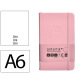 Carnet fermeture elastique antartik notes couverture rigide a6 papier uni ivoire 100 feuilles 80gr fsc rose pastel
