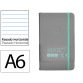 Carnet fermeture elastique turquoise antartik notes      couverture rigide a6 ligne 100feuilles 80gr fsc coloris gris