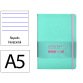 Carnet fermeture elastique rose antartik notes couverturerigide a5 ligne 100 feuilles  80gr fsc coloris turquoise