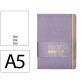 Carnet fermeture elastique jaune antartik notes couverture rigide a5 papier uni ivoire 100 feuilles 80gr fsc lilas
