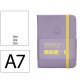Carnet fermeture elastique jaune antartik notes couverture rigide a7 papier uni ivoire 80 feuilles 80gr fsc lilas
