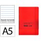 Carnet fermeture elastique antartik notes couverture     souple a5 ligne 100 feuilles  80gr fsc coloris rouge