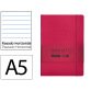 Carnet fermeture elastique antartik notes couverture     souple a5 ligne 100 feuilles  80gr fsc coloris framboise