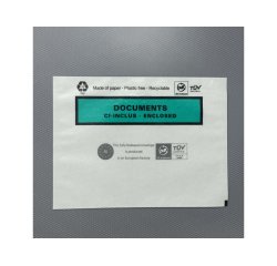 Pochette adhesive paper list porte-documents cristal c6    162x120mm boite 1000 unites