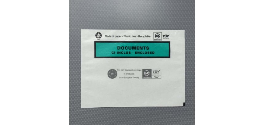 Pochette adhesive paper list porte-documents cristal c6    162x120mm boite 1000 unites