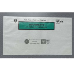 Pochette adhesive paper list porte-documents cristal dl    228x120mm boite 1000 unites