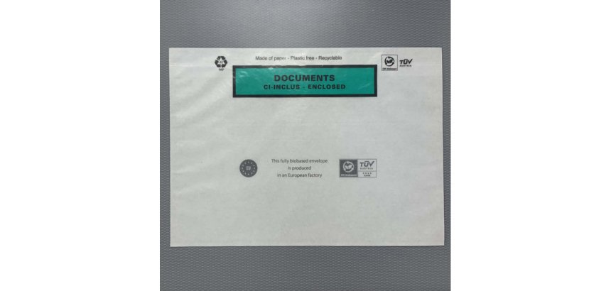 Pochette adhesive paper list porte-documents cristal c5    228x165mm boite 1000 unites