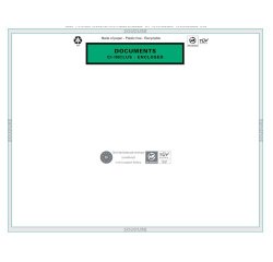 Pochette adhesive paper list porte-documents cristal c4    30x250mm boite 500 unites