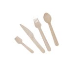 Fourchette bois couvert lisse 16cm sachet 100 unites