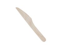 Couteau bois couvert lisse 16cm sachet 100 unites