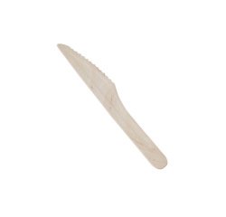 Couteau bois couvert lisse 16cm sachet 100 unites