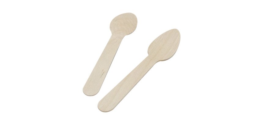 Petite cuillere bois 11cm sachet 100 unites