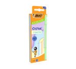 Stylo-bille bic cristal pastel pointe moyenne 1,0mm   encre bleue classique         capuchon boite de 3