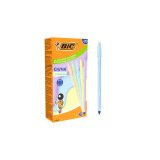 BIC Stylo à bille Cristal Pastel, trait bleu, 20 pièces