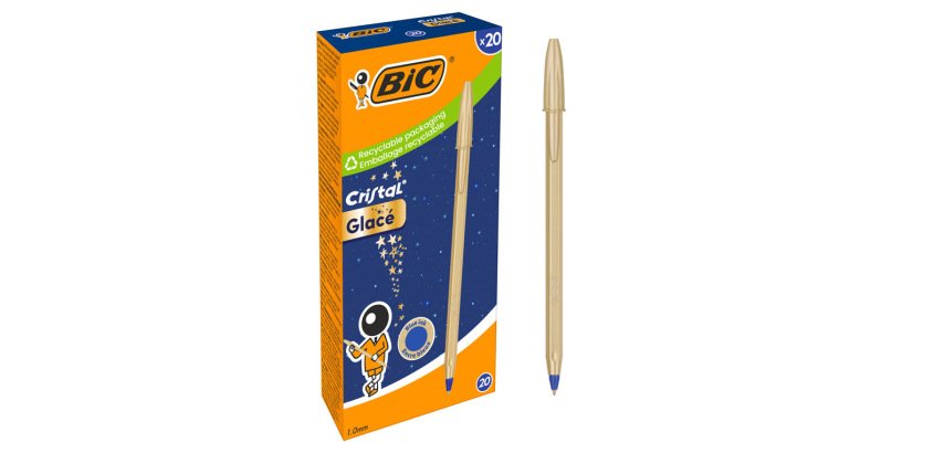 BIC Stylo à bille Cristal Glacé, or