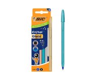 BIC Stylo à bille Cristal Glacé, boîte en carton de 4
