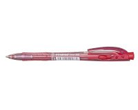 Stylo-bille stabilo liner pointe fine trait 0,38mm      retractable grip confortable  coloris rouge