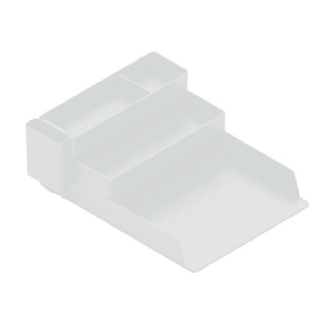 Bac rangement q-connect plastique 4 compartiments     coloris transparent