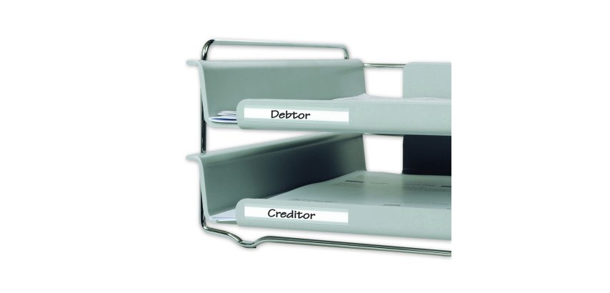 Porte-etiquette tarifold adhesif personnalisable       150x10mm coloris transparent  sachet 10 unites