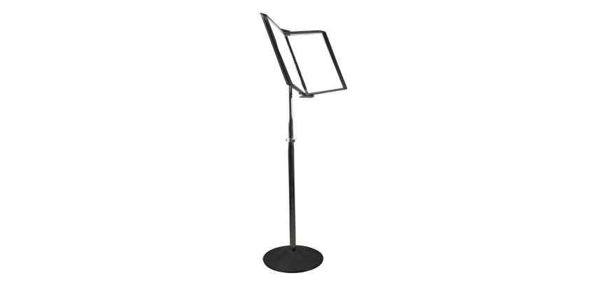 Systeme presentation tarifold pro sur pied a4 pp 10 poches  coloris noir