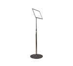Presentoir sur pied tarifold magneto support metal hauteur 63 a 115cm coloris noir
