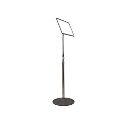 Presentoir sur pied tarifold magneto support metal hauteur 63 a 115cm coloris noir