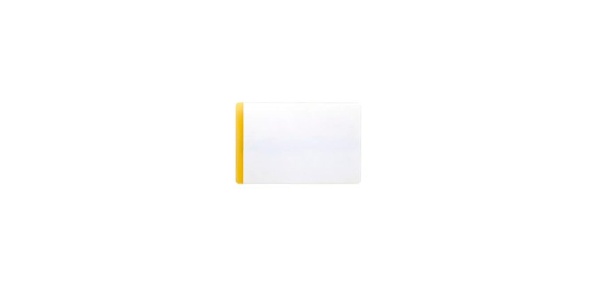 Porte-etiquette tarifold magnetique plastifiable a     froid 66x100mm coloris jaune  sachet 50 unites