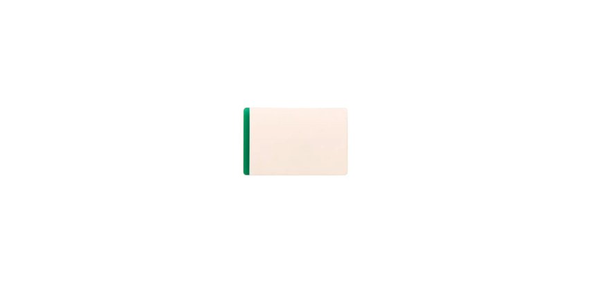 Porte-etiquette tarifold magnetique plastifiable a     froid 66x100mm coloris vert   sachet 50 unites