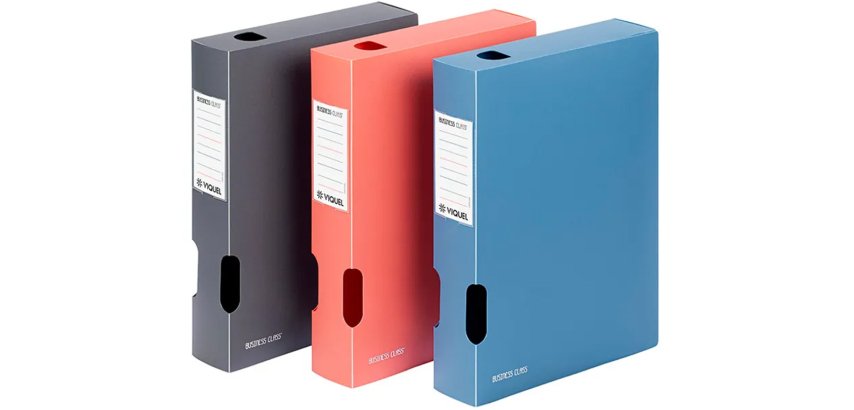 Boite classement viquel business class a4 pp dos 6cm  fermeture bouton pression     coloris aleatoire