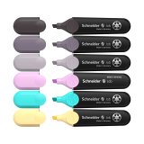 Surligneur schneider job pointe biseautee trait 1/5mm  coloris assortis pochette 6   unites