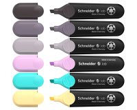 Surligneur schneider job pointe biseautee trait 1/5mm  coloris assortis pochette 6   unites