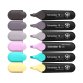 Surligneur schneider job pointe biseautee trait 1/5mm  coloris assortis pochette 6   unites