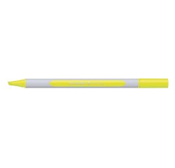 Surligneur schneider shine-up pointe biseautee trait 1/4mm  corps triangulaire coloris    jaune